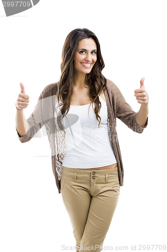 Image of Woman with thumbs up