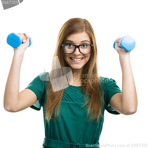 Image of Girl Making Exercise