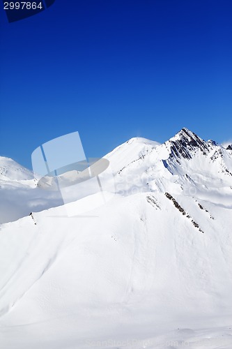 Image of Winter snowy mountains at nice day