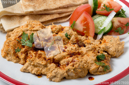 Image of Circassian chicken meal closeup