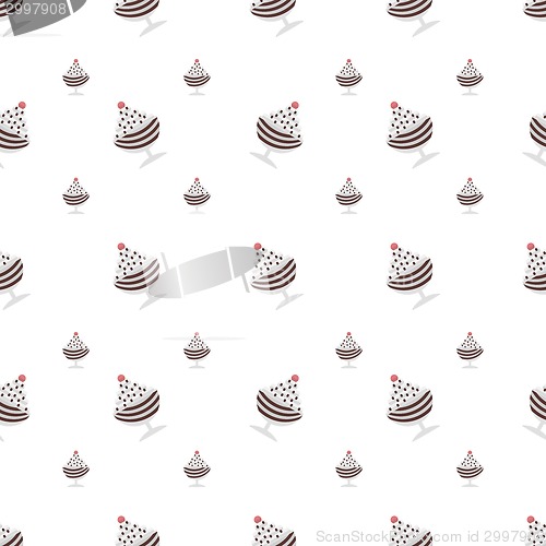 Image of Vector background for chocolate ice cream in cup