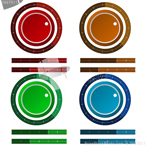 Image of Vector icons for colored regulation switch scale