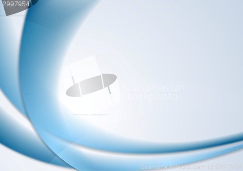 Image of Blue abstract wavy vector background