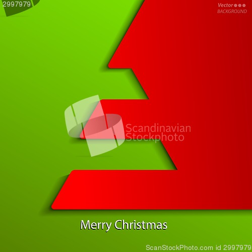 Image of Christmas tree. Vector Illustration.