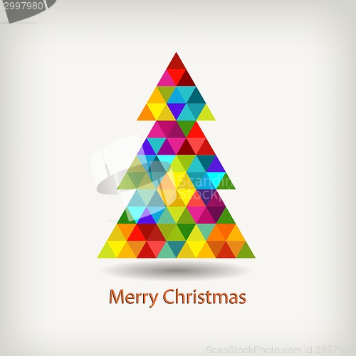 Image of christmas tree in rainbow colors