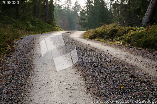 Image of Gravel road at the top of a hill