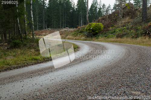 Image of Gravel road bend