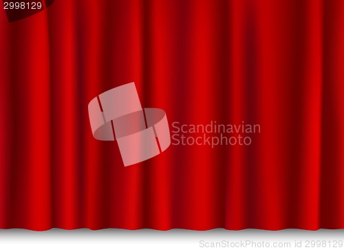 Image of red shiny curtain