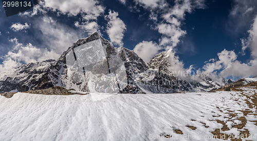Image of Himalayas landscape with Cholatse and Taboche summits