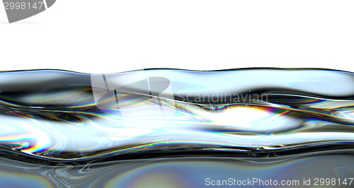 Image of Gasoline splashes and waves with colorful pattern isolated 