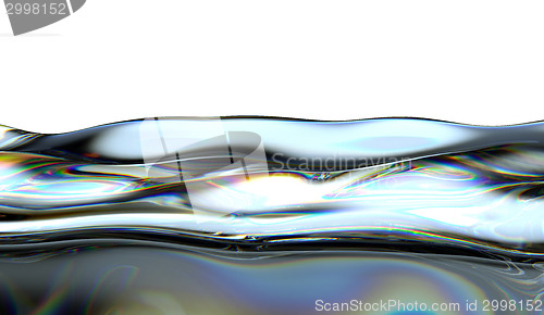 Image of Liquid fuel splashes and waves isolated 