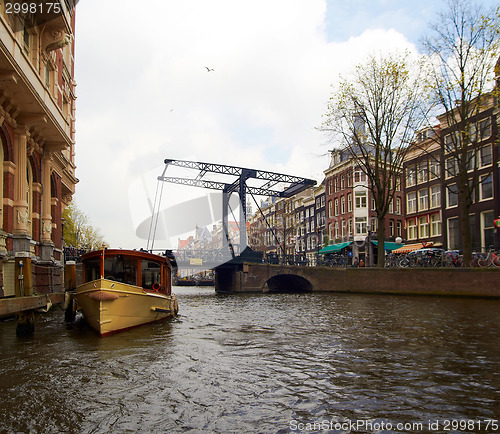Image of Bridge over canal in Amsterdam