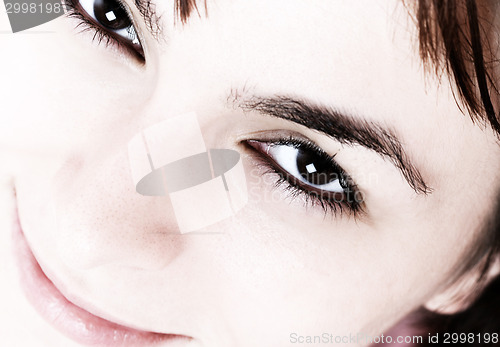Image of Beautiful young woman face. 