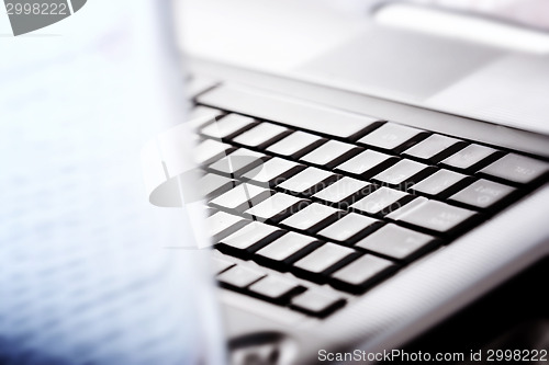 Image of Modern and stylish laptop. 