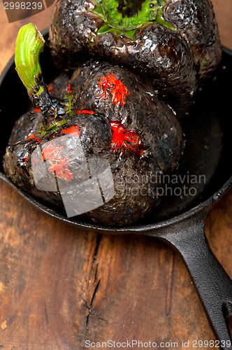 Image of charcol scorched fresh bell peppers