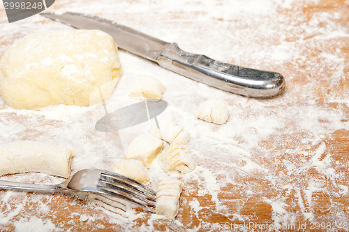 Image of making fresh Italian potato gnocchi