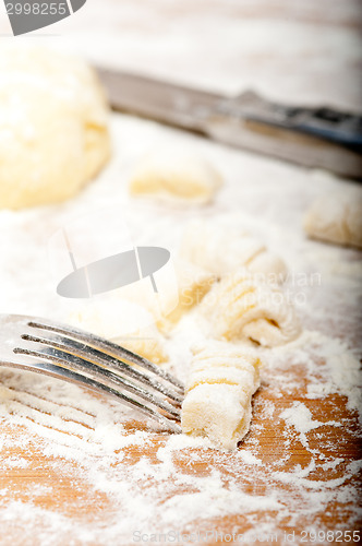 Image of making fresh Italian potato gnocchi