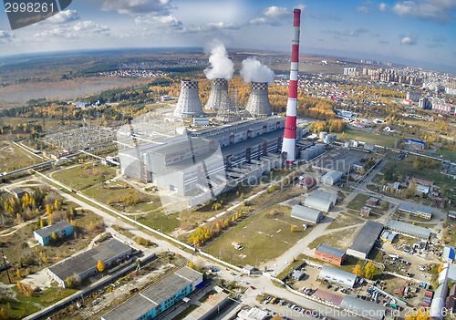 Image of Combined heat and power factory. Tyumen. Russia