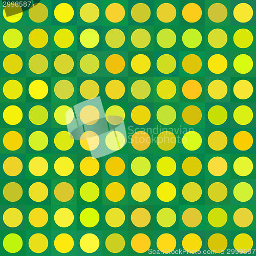 Image of Seamless three color girls polka dot pattern