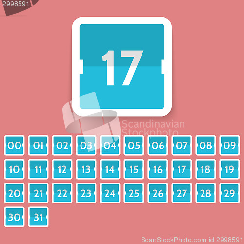 Image of Calendar icon set
