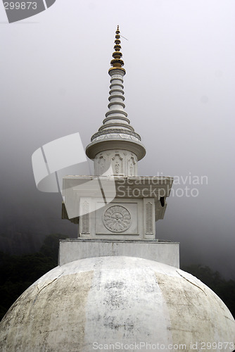 Image of Top of the white stupa