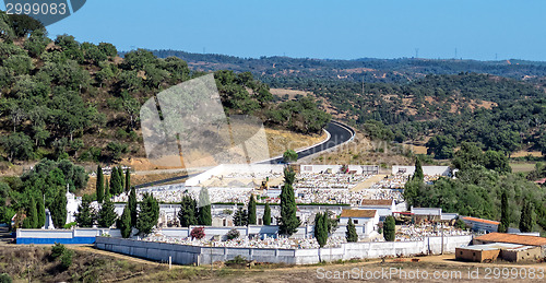 Image of Catholic Cemetery near Small Town