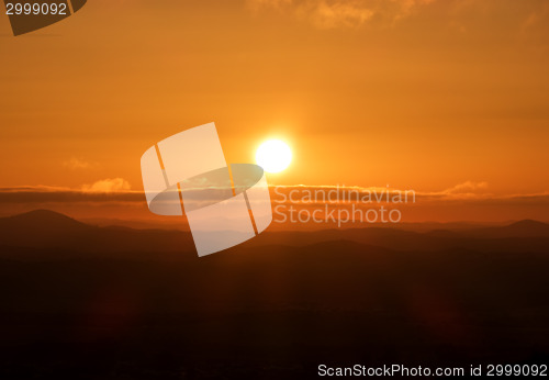 Image of Sunrise Orange Sky Background at Morning