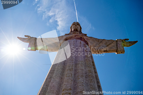 Image of Jesus Christ Monument Cristo-Rei Lisboa in Lisbon