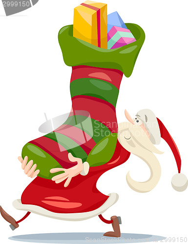 Image of santa claus christmas cartoon