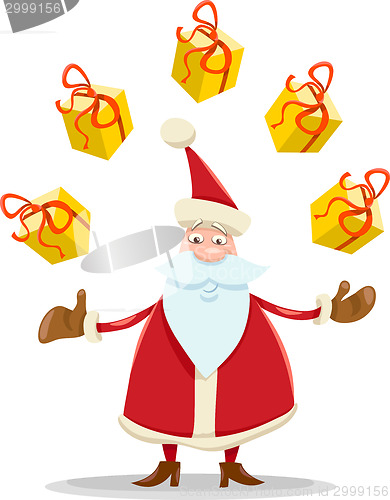 Image of santa claus christmas cartoon