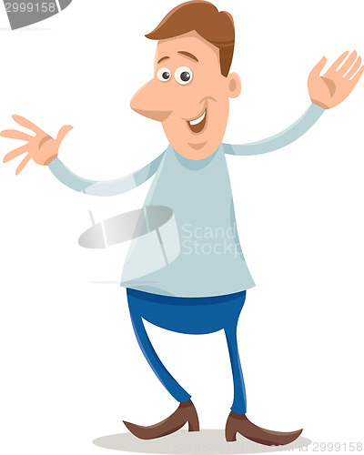 Image of happy man cartoon illustration