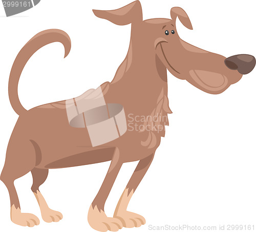 Image of funny dog cartoon illustration