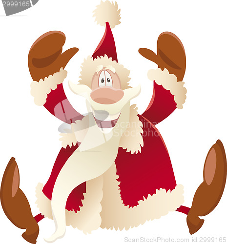 Image of happy santa claus cartoon illustration