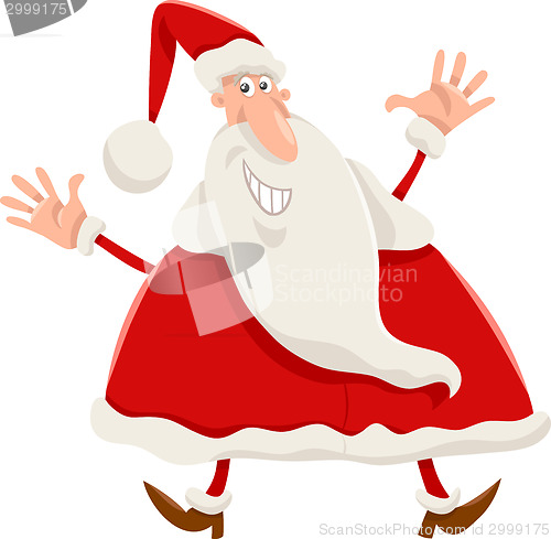 Image of happy santa claus cartoon