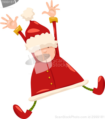 Image of boy santa claus christmas cartoon
