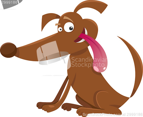 Image of playful dog cartoon illustration