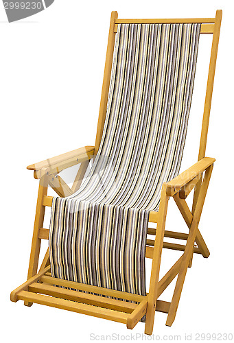Image of Wooden deckchair