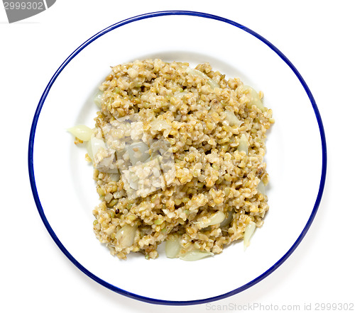 Image of Cooked freekeh seen from above