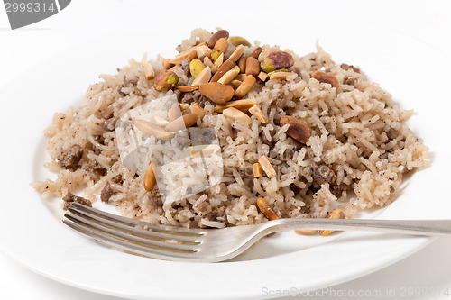 Image of Lebanese-style spiced rice with meat