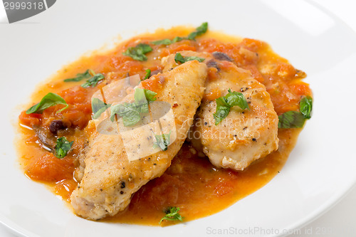 Image of Chicken breasts provencal closeup