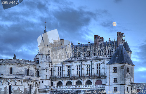 Image of Amboise Castle with The Moon Above