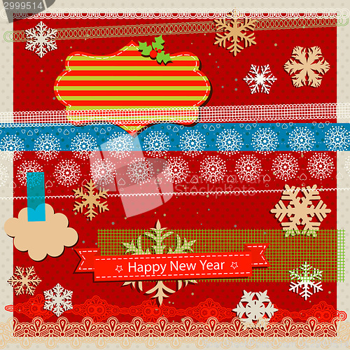 Image of winter holidays scrapbook kit