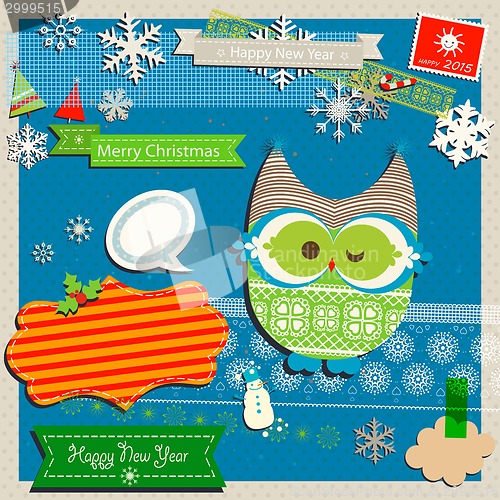 Image of winter scrapbook template