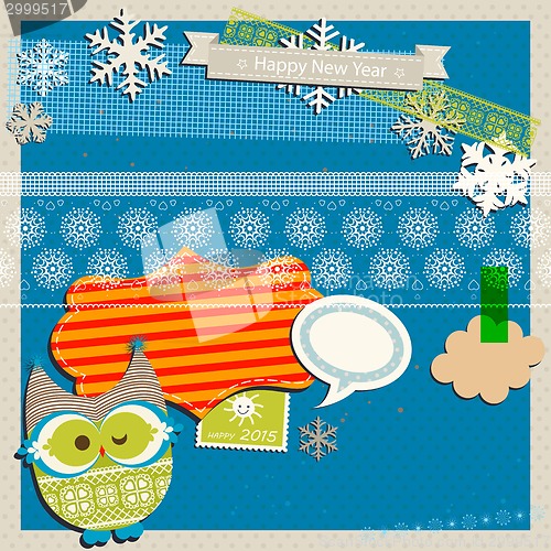 Image of winter scrapbook template