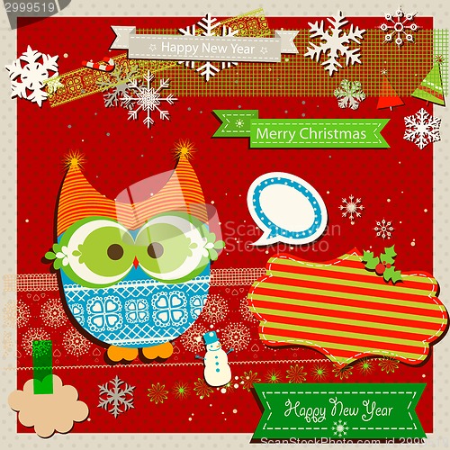 Image of winter scrapbook template