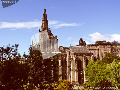 Image of Retro look Glasgow cathedral