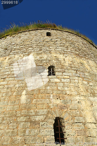 Image of Old tower against the blue sky