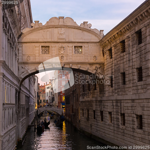 Image of Bridge of Sighs, Venice, Italy.