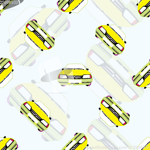 Image of seamless background with kids toy cars