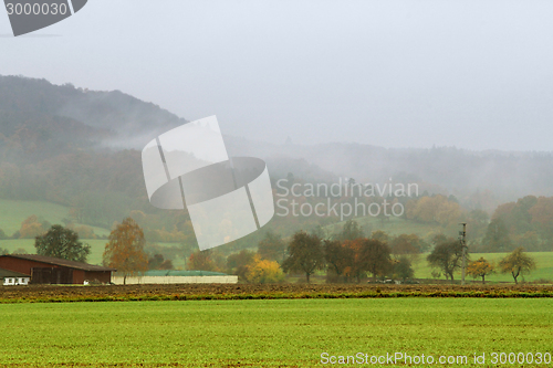 Image of misty autumn scenery